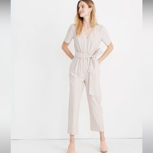 Madewell striped jumpsuit
